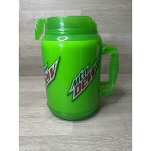 Whirley 64oz Mountain Mtn Dew Logo Insulated Jug Huge Mug Green No Straw Tumbler